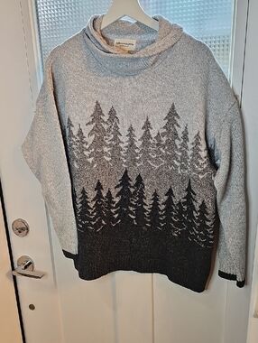 Parkhurst Gray Ombre Forest Turtleneck Sweater
